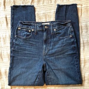 Madewell High rise Slim Boyfriend Jean 27 frayed